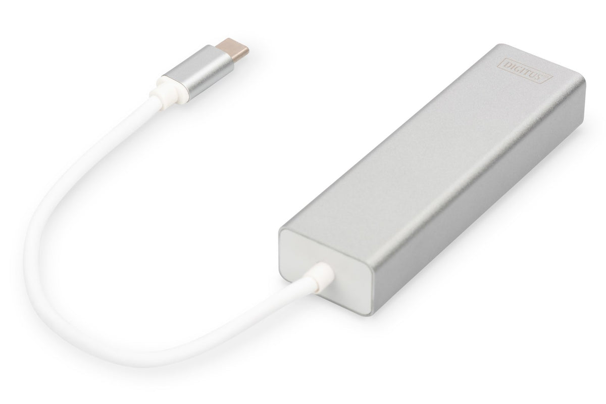 DIGITUS USB Type-C 3-Port Hub + Gigabit Ethernet | Model DA-70255