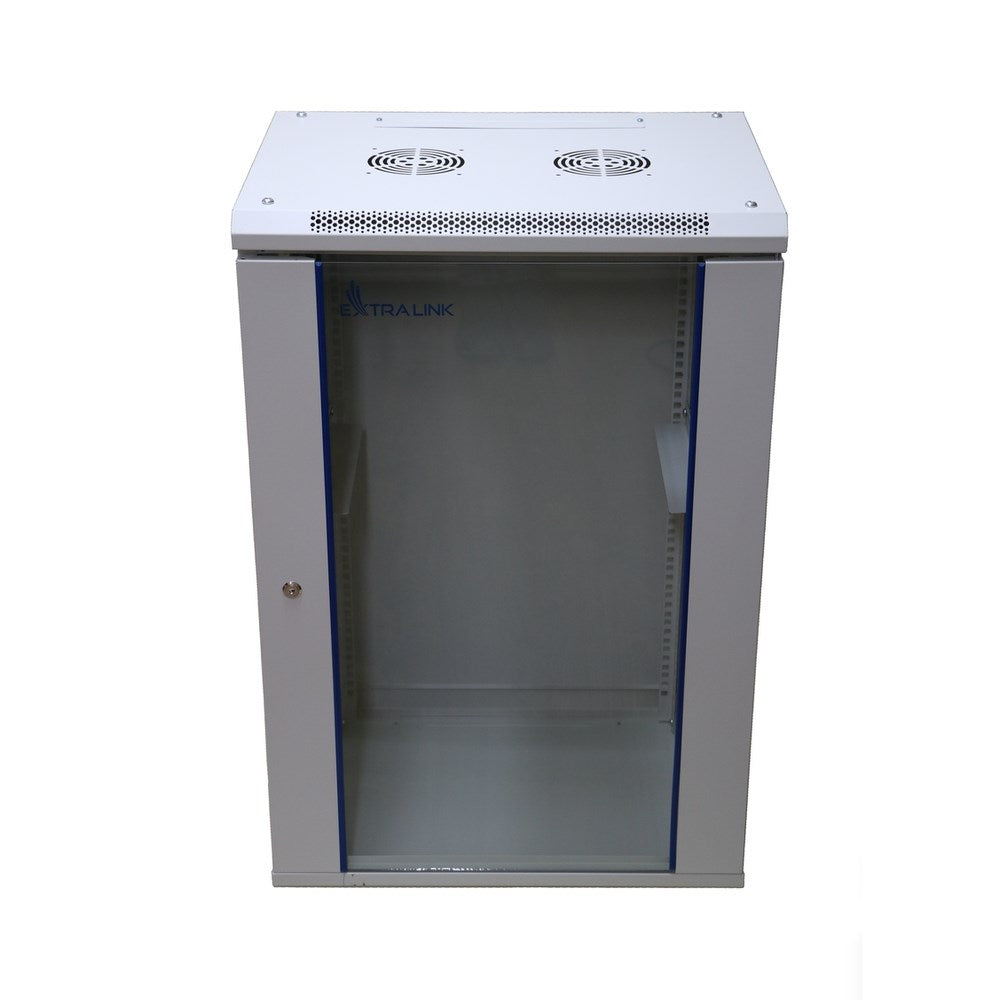 Extralink Rack Cabinet 18U 600x450 Grey Wall-Mounted