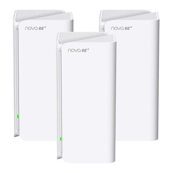 Tenda MX21 Pro(3-pack) Tri-band (2.4 GHz / 5 GHz / 6 GHz) Wi-Fi 6 (802.11ax) White Internal