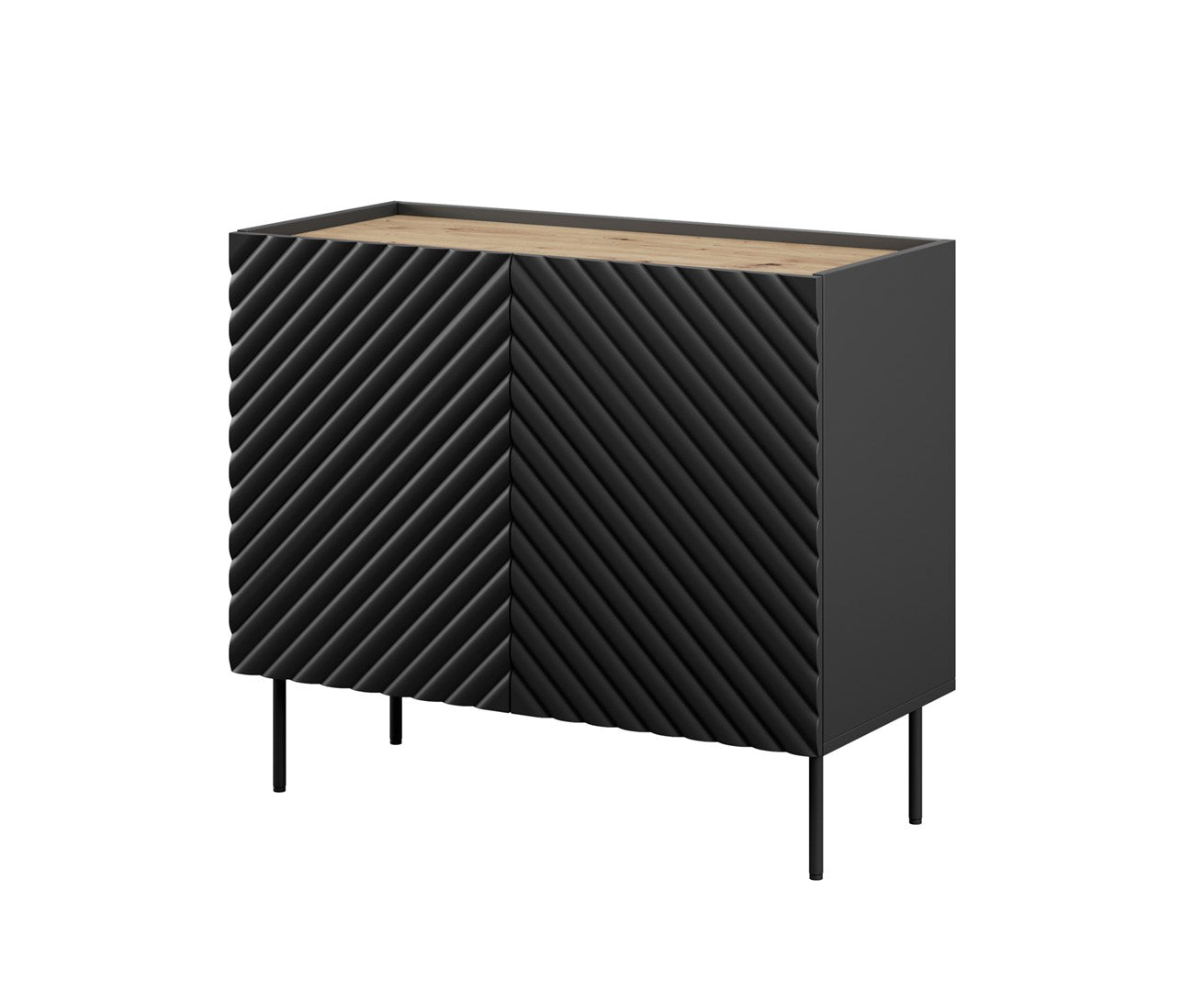 2D ONDA Chest of Drawers 98x45x85 Black