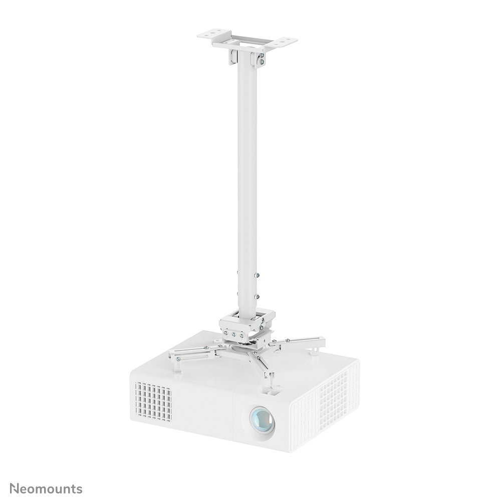 Neomounts CL25-550WH1 Projector Ceiling Mount, White, Height Adjustable 74.5-114.5 cm