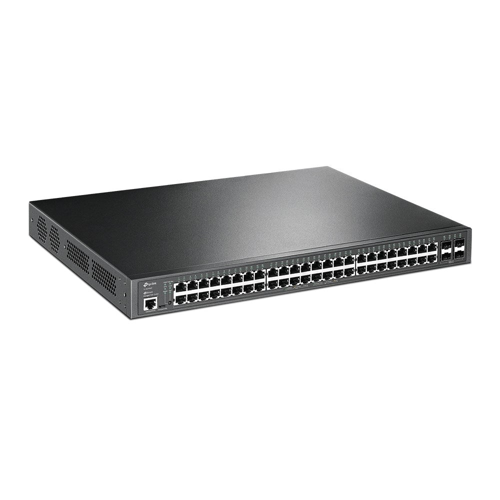 TP-Link JetStream 52-Port Gigabit L2+ Managed Switch with 48-Port PoE+ Black 1662292