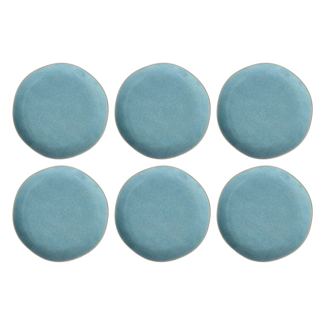ROSE&TULIPANI CONCERTO FUSE AZZURRO Set of 6 dinner plates 27 cm