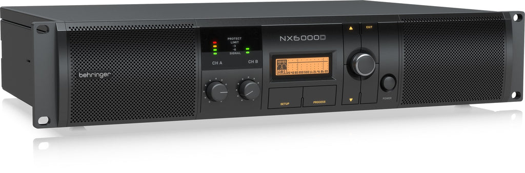 Behringer NX6000D Audio Amplifier - 2.0 Channels, 3000 Watts Power