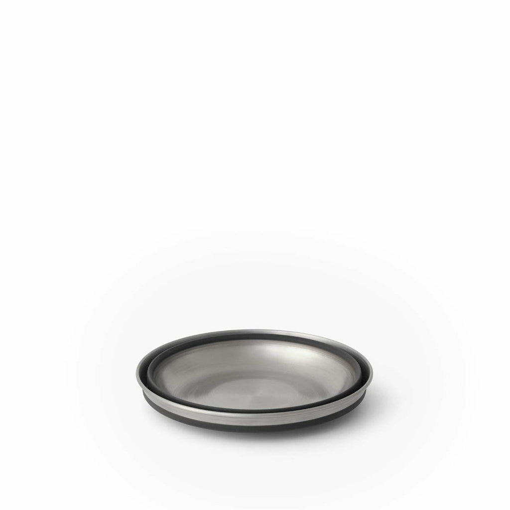 SEA TO SUMMIT Detour Camping Dish Round Silicone, Stainless Steel Foldable | ACK039011/BK