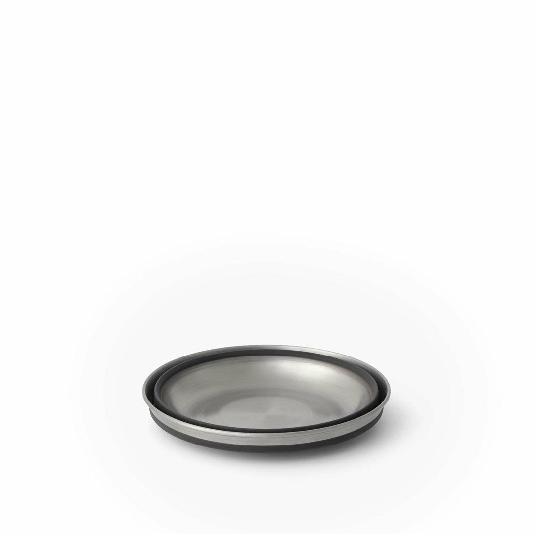 SEA TO SUMMIT Detour Camping Dish Round Silicone, Stainless Steel Foldable | ACK039011/BK