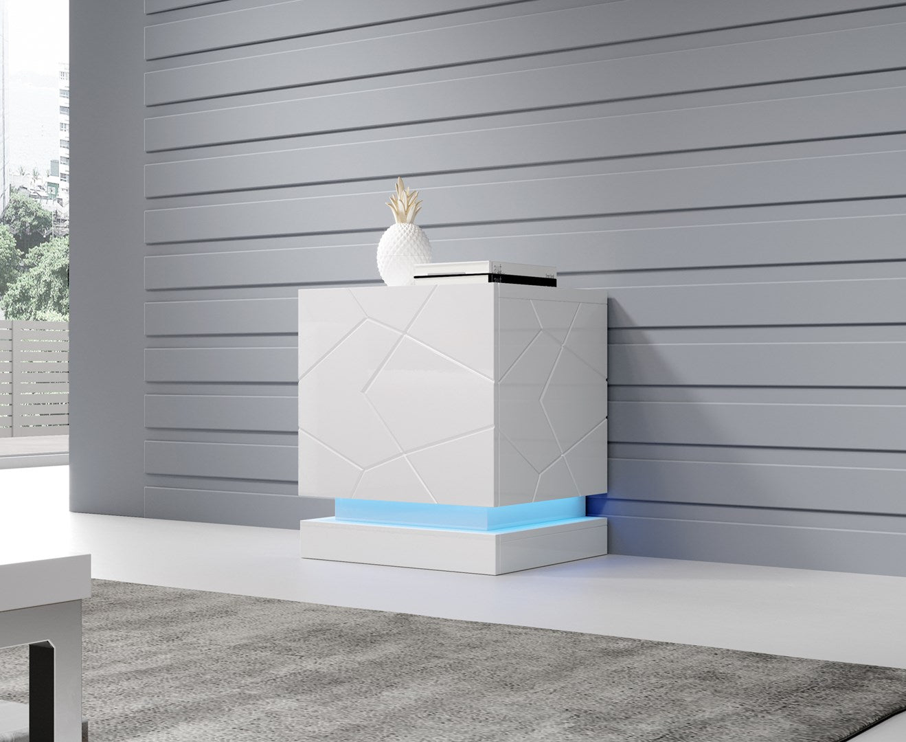 QIU Bedside Table Lighting 2 pcs Blue