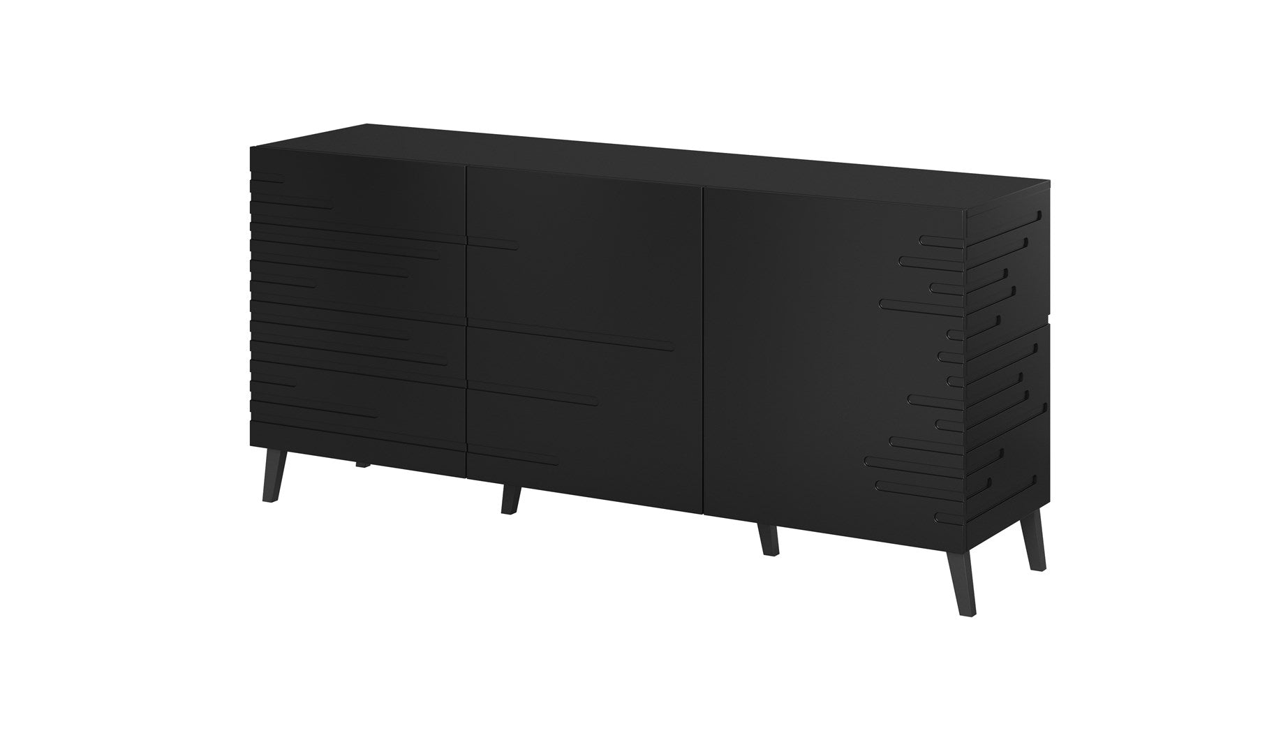 Nova Chest of Drawers 155x40x72 Black Mat