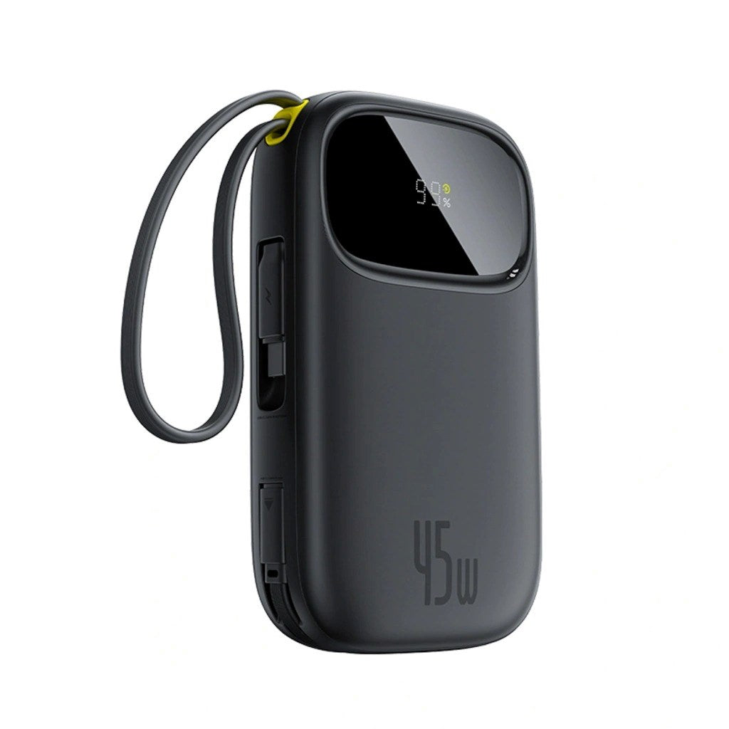 Baseus EnerFill FC31 Powerbank with digital display and 2 built-in USB-C cables 20000mAh 45W Black