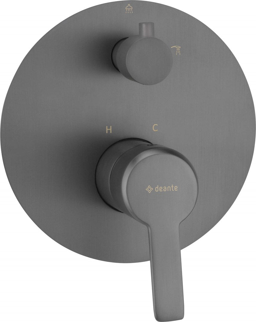 Deante Concealed Shower Mixer Titanium with Shower Switch