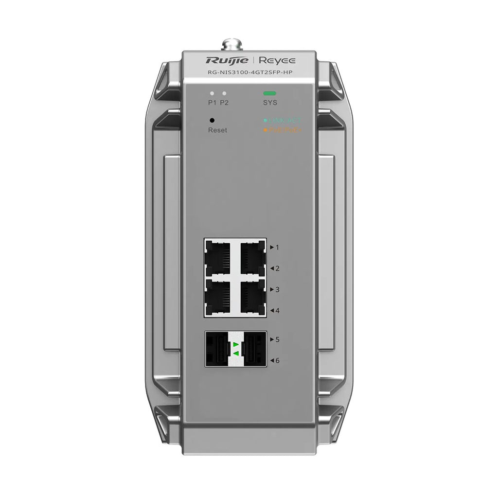 Ruijie Networks Switch RG-NIS3100-4GT2SFP-HP, Managed L2, 4 Ports, PoE 120W