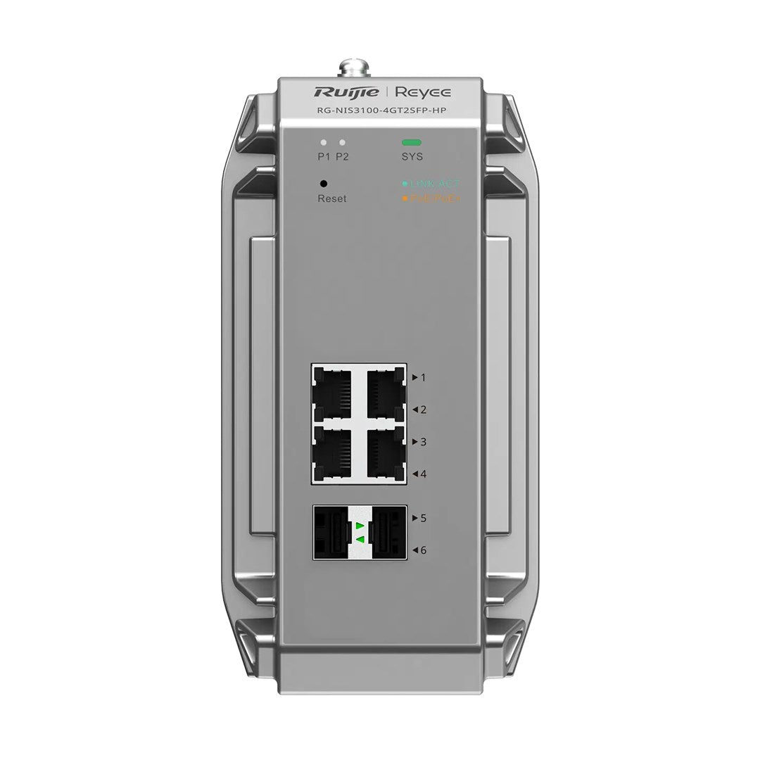Ruijie Networks Switch RG-NIS3100-4GT2SFP-HP, Managed L2, 4 Ports, PoE 120W