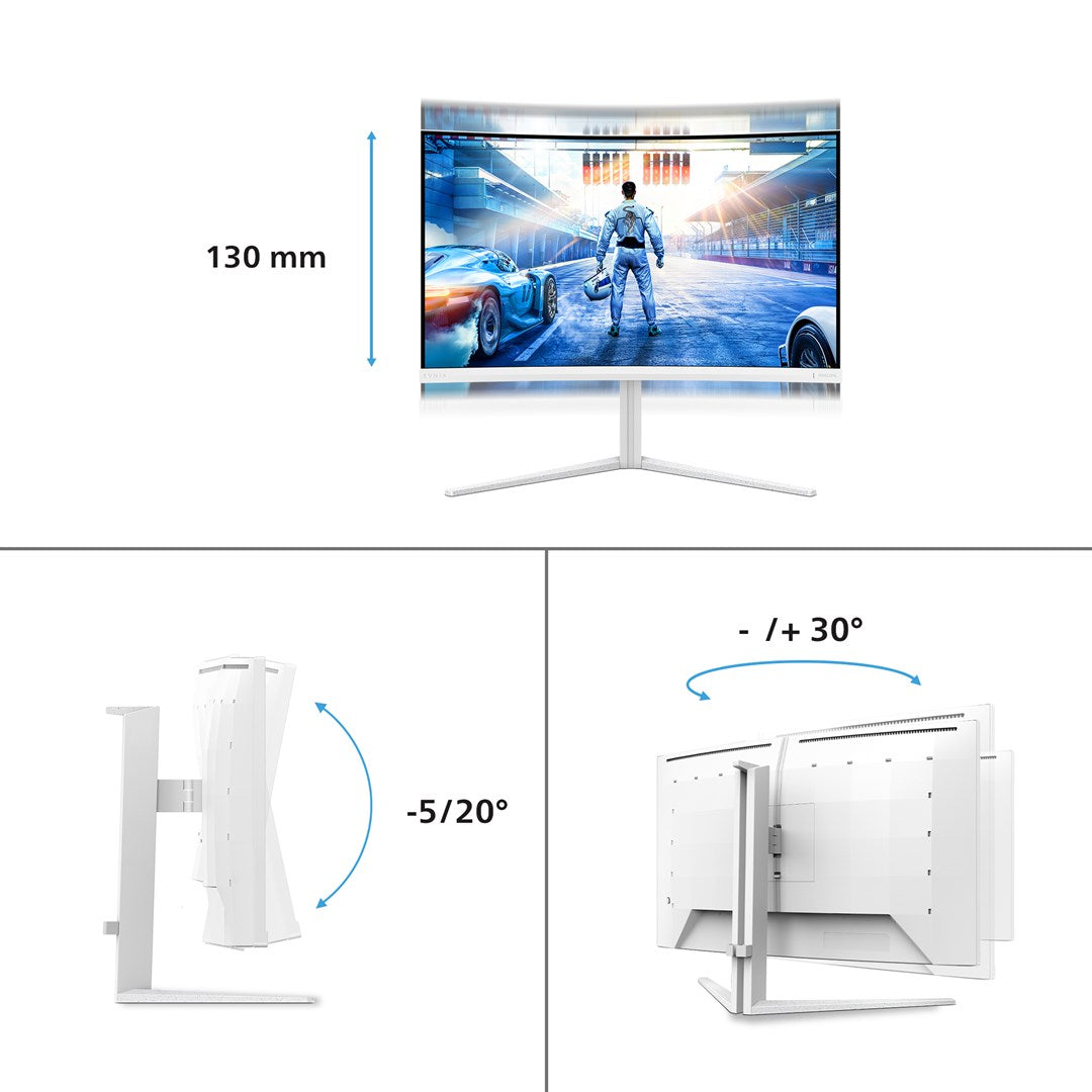 Philips 32M2C5501 Computer Monitor 31.5" Quad HD White