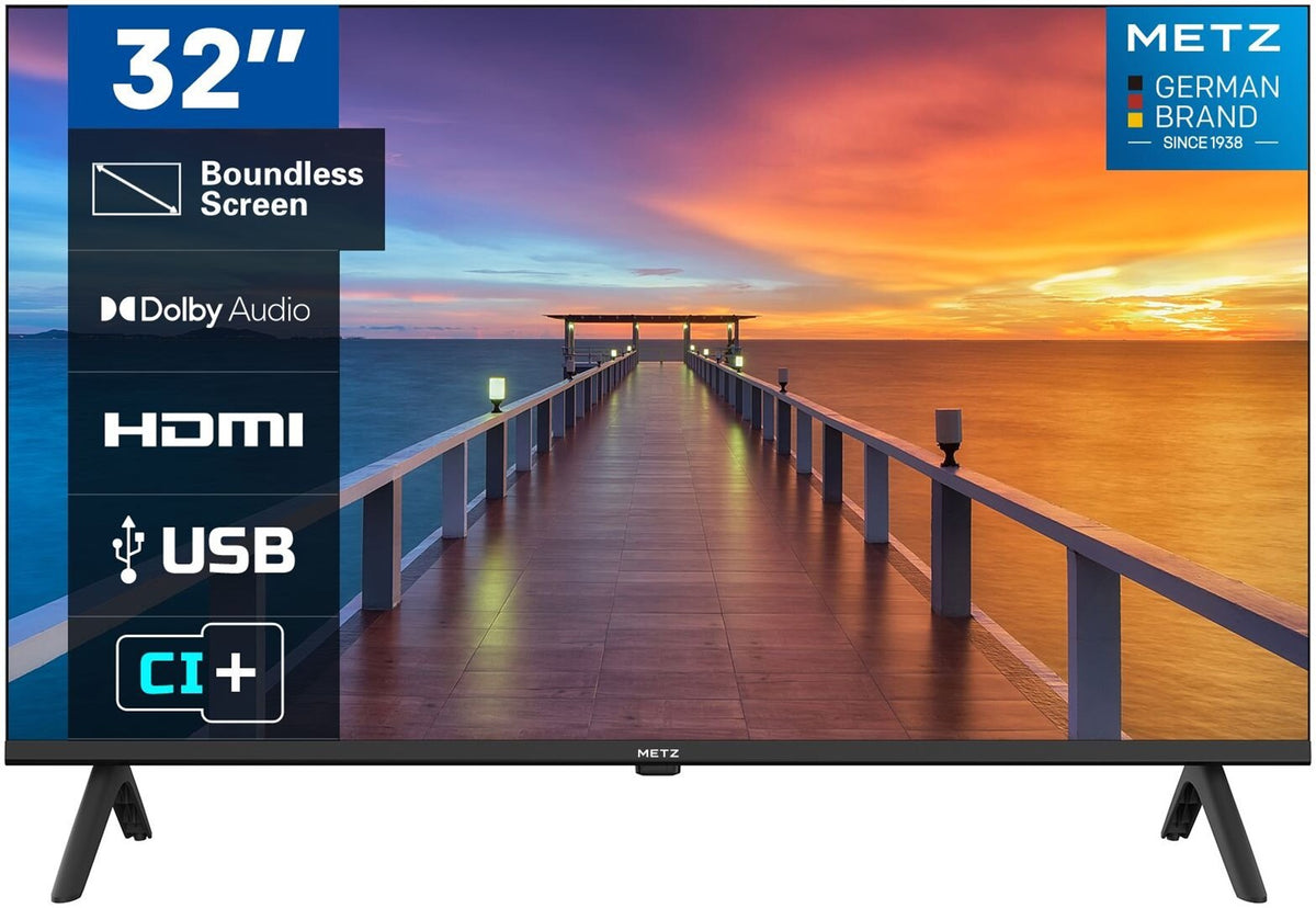 Metz TV → 32" HD Ready → 1366 x 768 → Smart TV → 32MTH2000Z