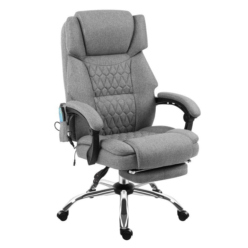 Boss 6.0 Grey Swivel Chair - Massage Function - Ergonomic Design