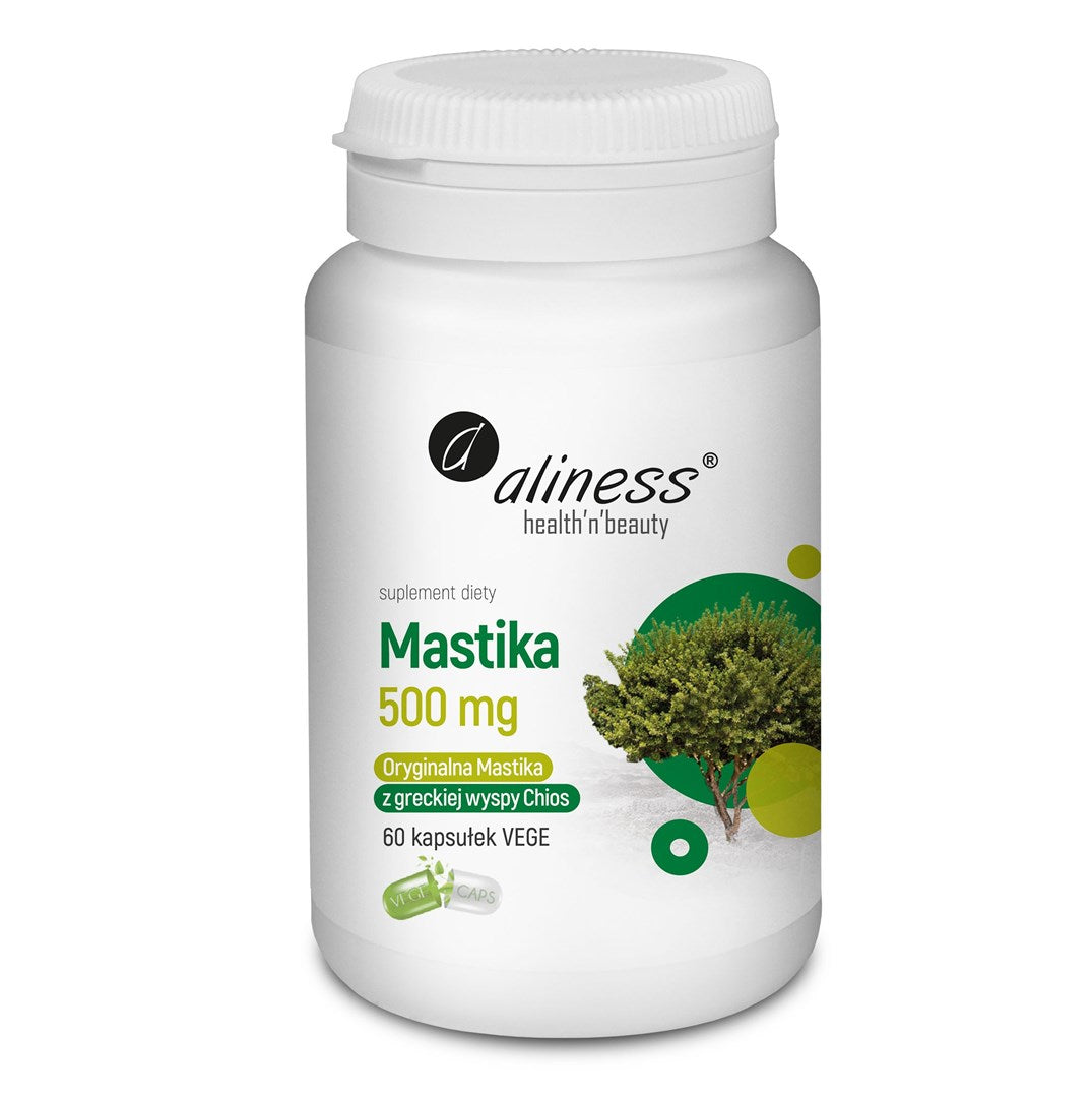 Aliness Dietary Supplement - Mastika Powdered Resin 500 mg - 60 Capsules