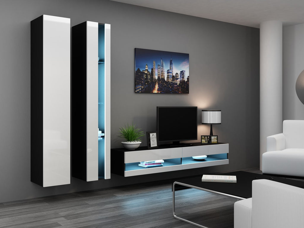 Cama VIGO NEW TV Stand 30/140/40 Black/White Gloss