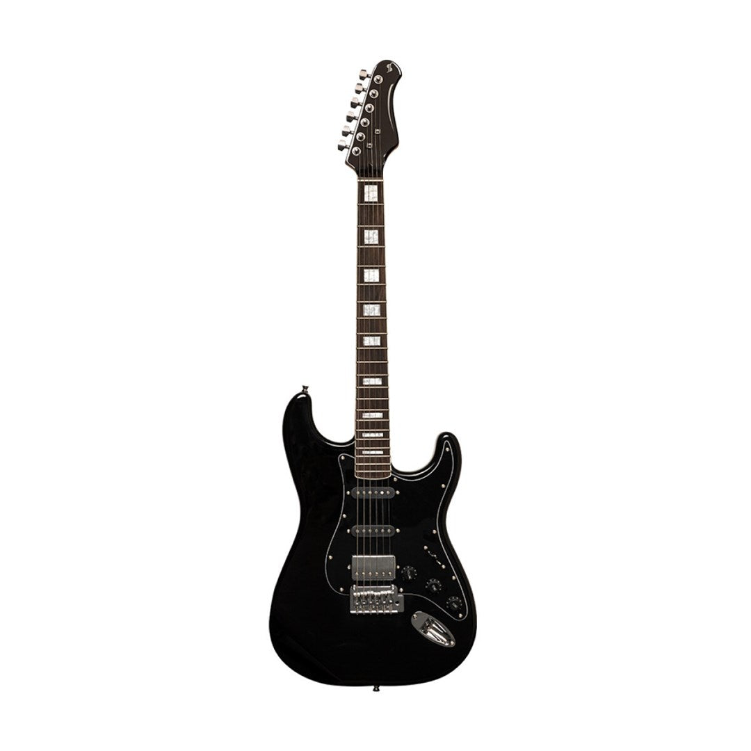 Stagg Electric Guitar 4/4 Black - 6000 g - 300 mm Height - Model SSES60BLK