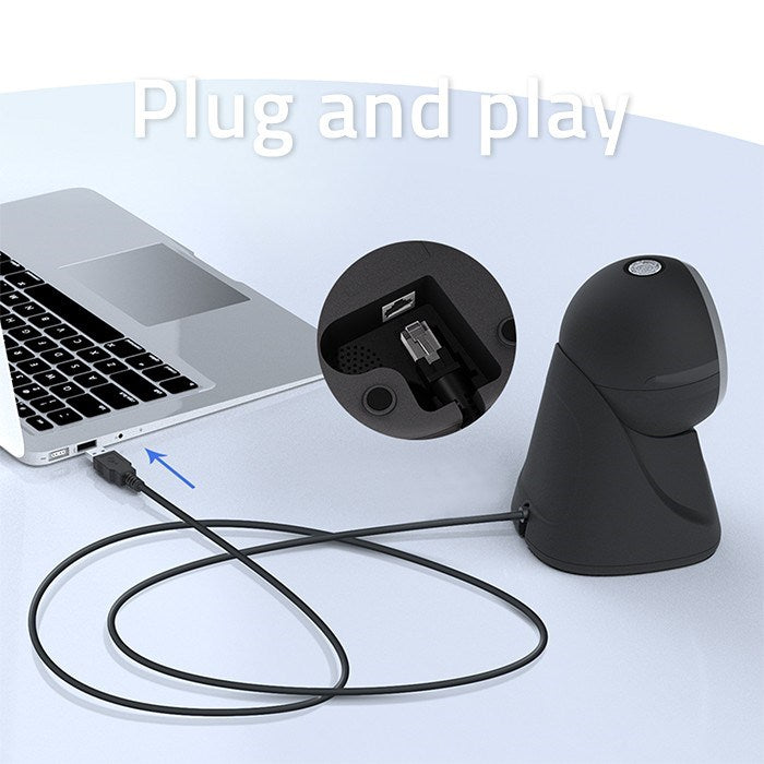 Qoltec Desktop Precision Reader 1D Barcode & QR Scanner 2D