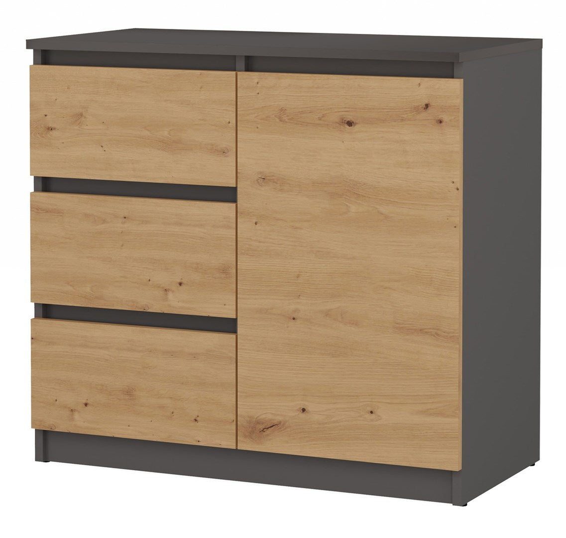 Topeshop Chest of Drawers 1D3S Anthracite/Artisan