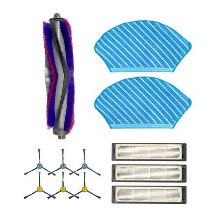 Midea Spare Parts Kit 6 Side Brushes 1 Main Brush 3 HEPA Filters for Cleaning Robots Model 12175000A43592