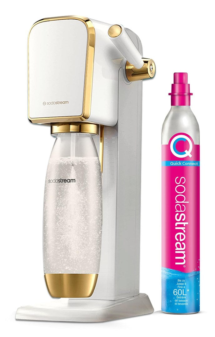 SodaStream Soda Maker ART White-Gold with PET Bottle 1L