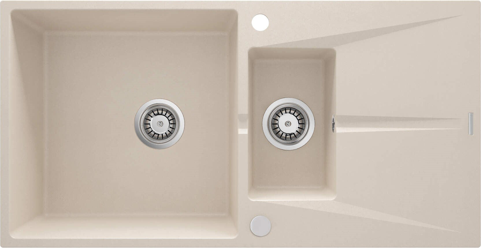 Deante 1.5-Bowl Granite Sink with Drainer Beige 97x50cm