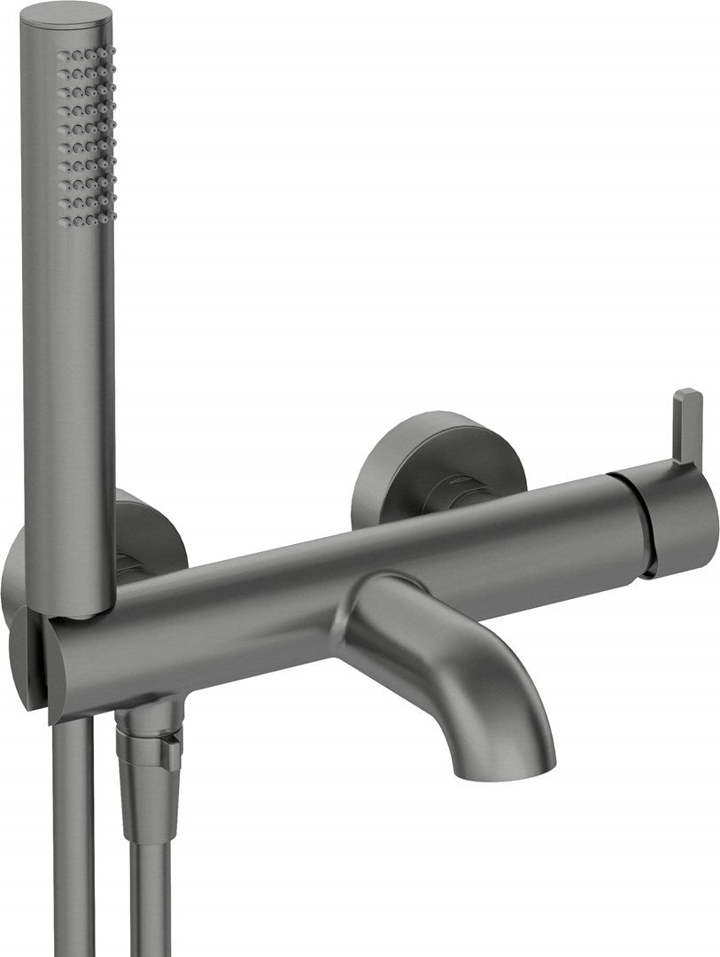 Deante Bathtub Mixer with Shower Set Brass Titanium Graphite