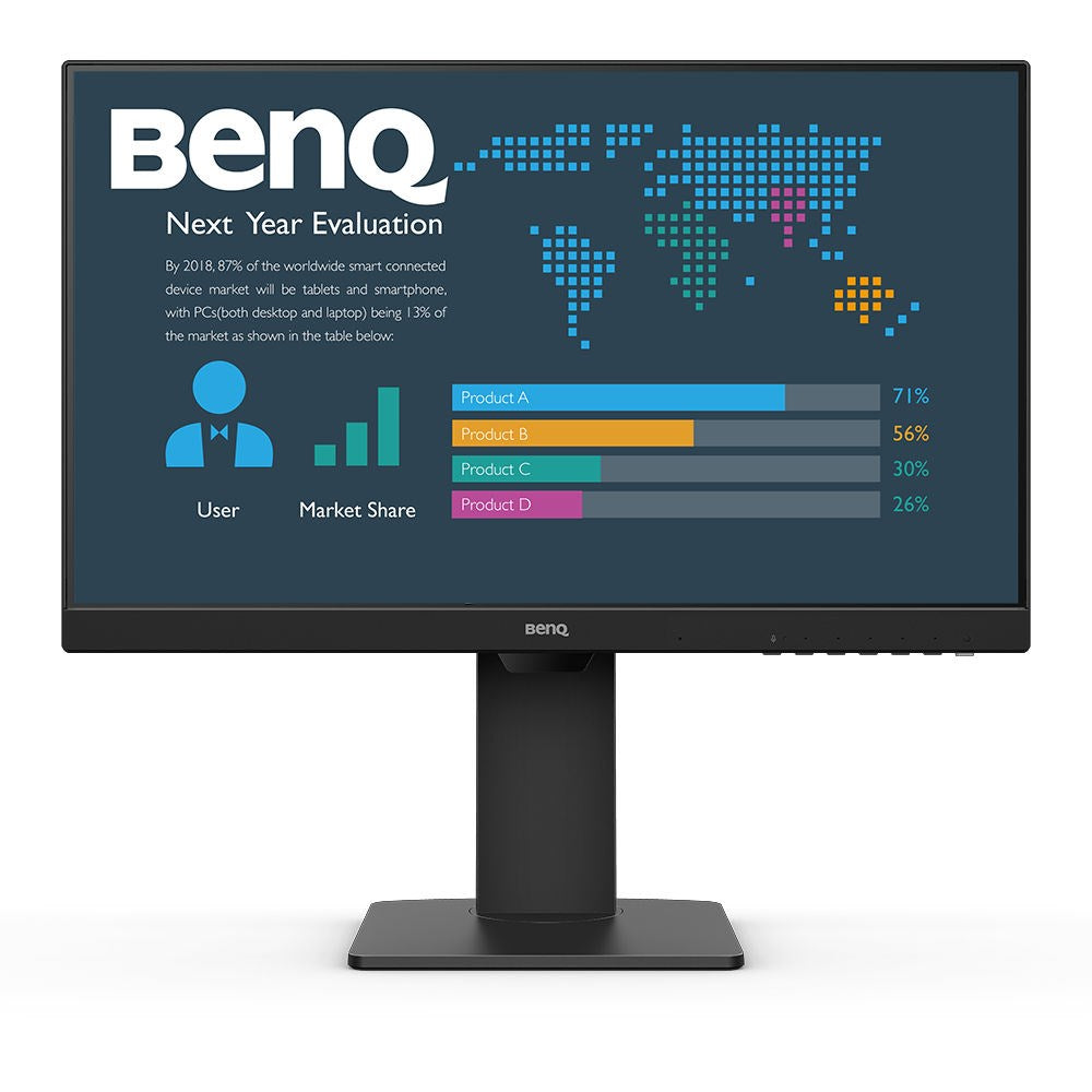 BenQ Monitor 23.8" Full HD IPS 1920x1080 5ms VESA Compatible Model 9H.LMMLB.QBE