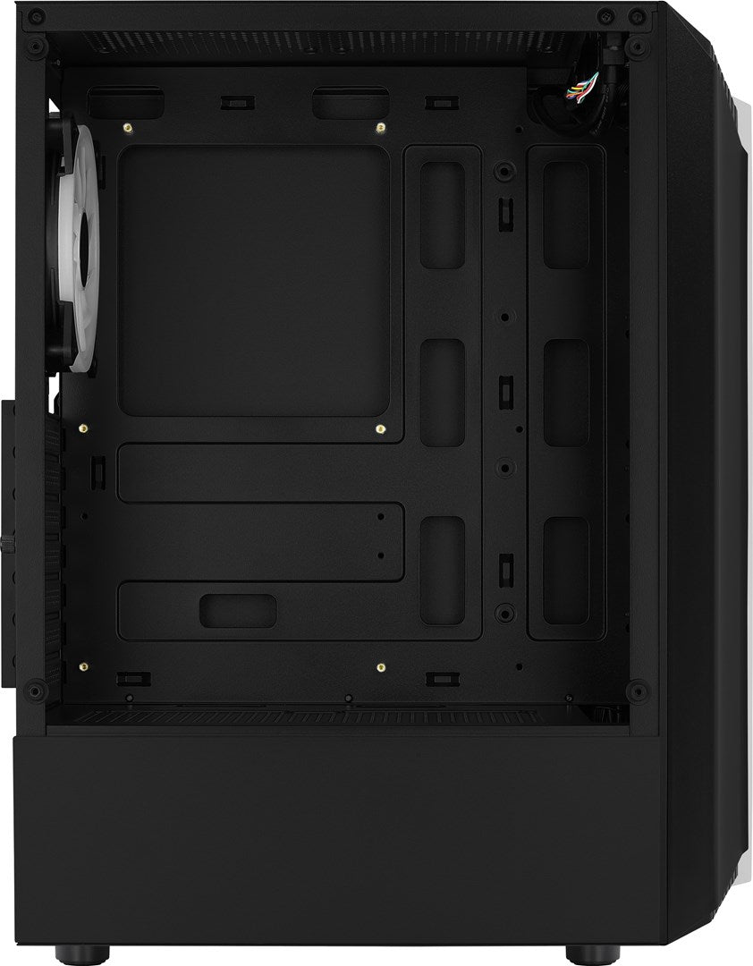 Aerocool Bionic Midi Tower Case - Black - RGB Front Panel