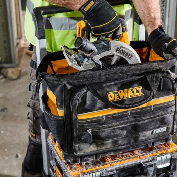 DeWALT Soft Tstak Zipper Bag 250 mm x 450 mm x 300 mm Black Yellow DWST82991-1