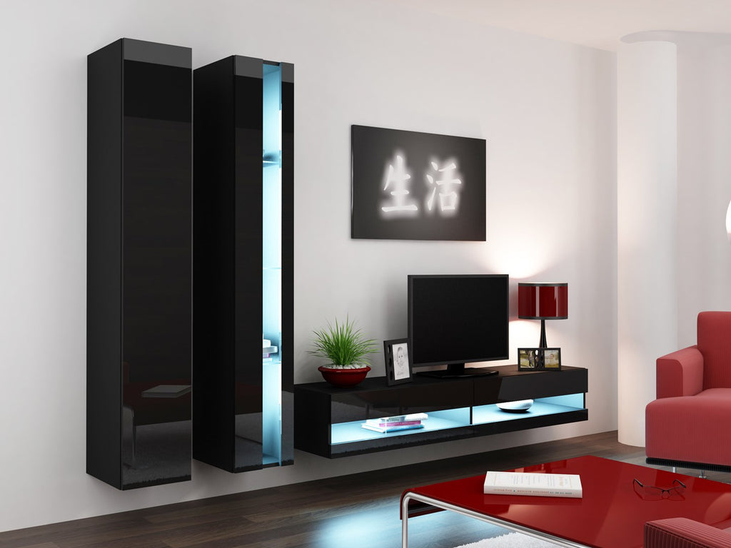 Cama VIGO NEW TV Stand 30/140/40 Black/Black Gloss