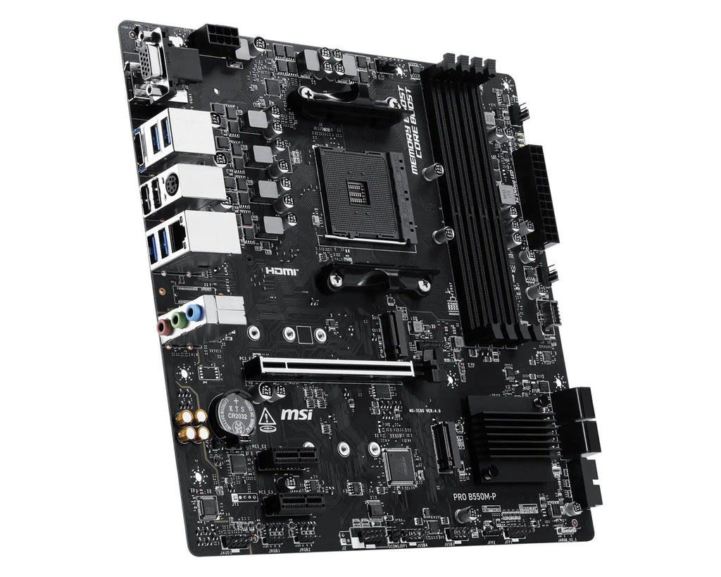 MSI PRO B550M-P Motherboard Socket AM4 micro ATX AMD B550