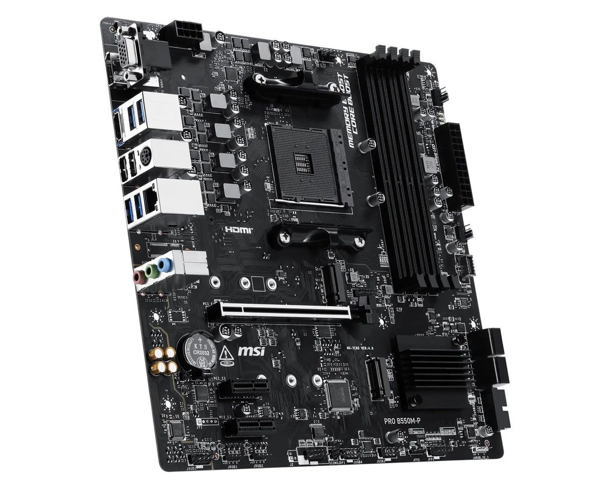 MSI PRO B550M-P Motherboard Socket AM4 micro ATX AMD B550