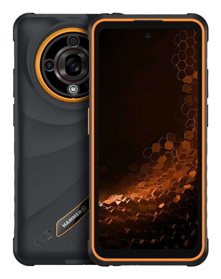 HAMMER IRON 6 5G 6/128 GB orange 16.7 cm (6.56 ) Dual SIM Android 15 USB Type-C 6 GB 6050 mAh Black  Orange
