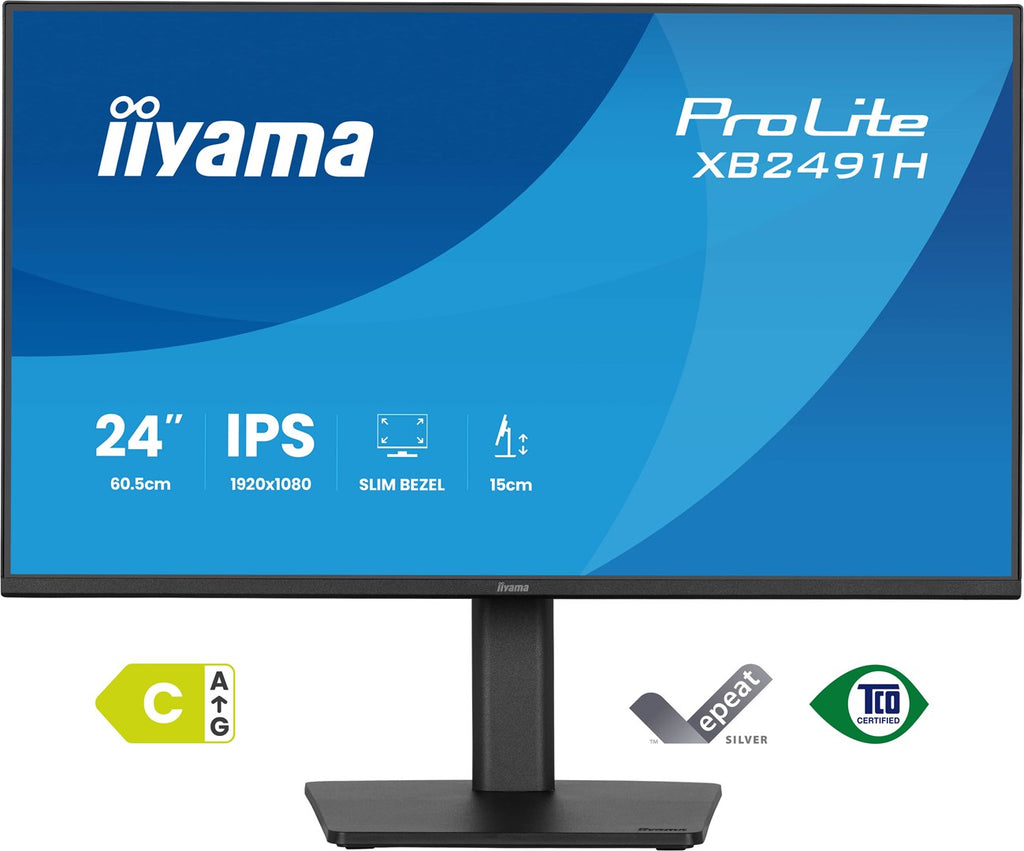 IIYAMA Computer Monitor 23.8 inch Full HD 1920 x 1080 IPS XB2491H-B1