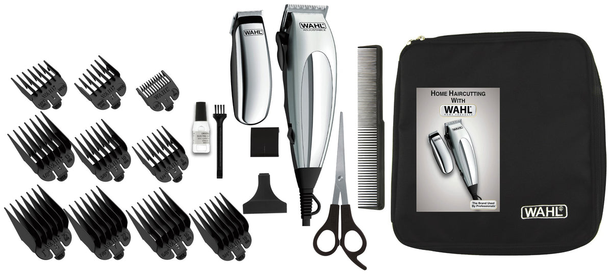 21-Piece Hair Clipper Set with Adjustable Handle and DVD