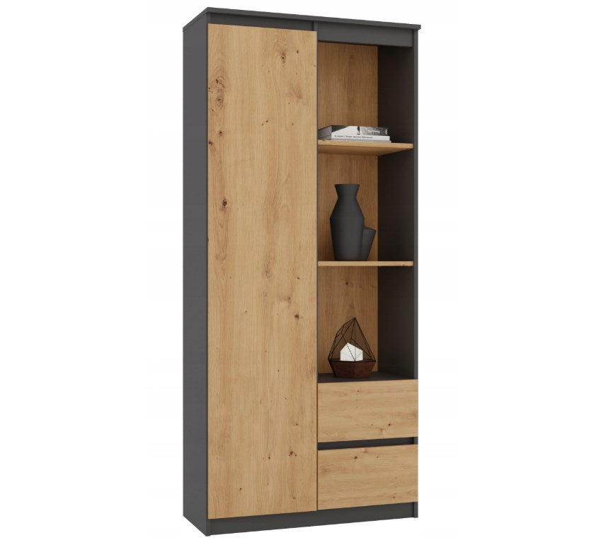RS-80 BILY Shelving Cabinet Anthracite/Artisan Oak