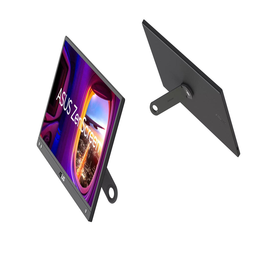 ASUS ZenScreen MB166CR Portable USB Monitor - 16 inch, Full HD, IPS, USB Type-C, Flicker-Free, Blue Light Filter, Anti-Glare, 360° Kickstand (90LM07D3-B03170)