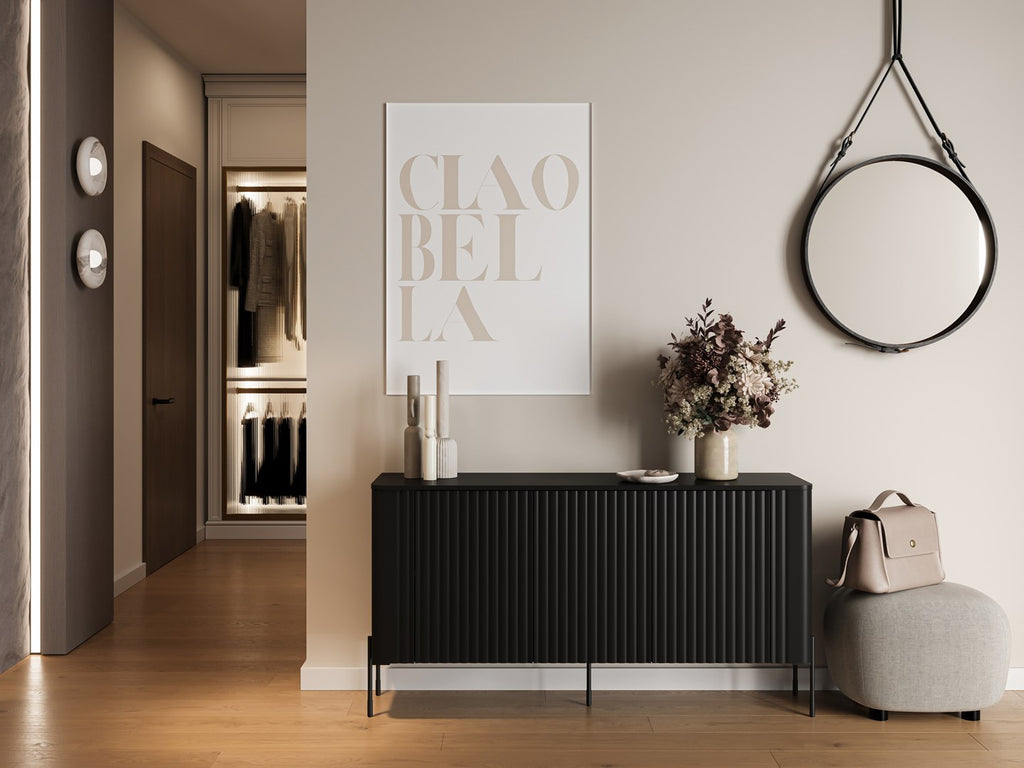 Cama VERA chest of drawers 150x40x80 black matt