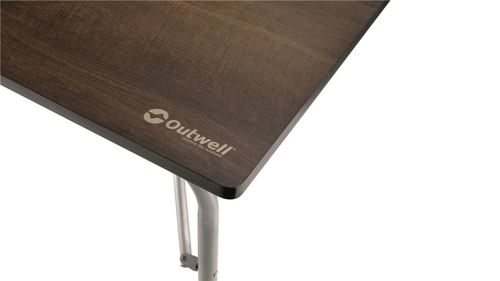 Outwell Berland L Folding Table for 6 People, UV & Water Resistant, Aluminium Frame, 70 x 118 x 58-71 cm