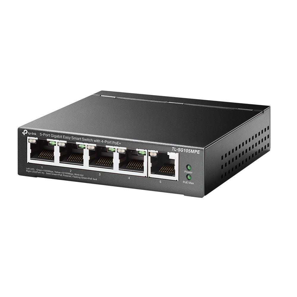 TP-Link TL-SG105MPE V1.60 - 5-Port Gigabit Easy Smart Switch with PoE+ (TL-SG105MPE)