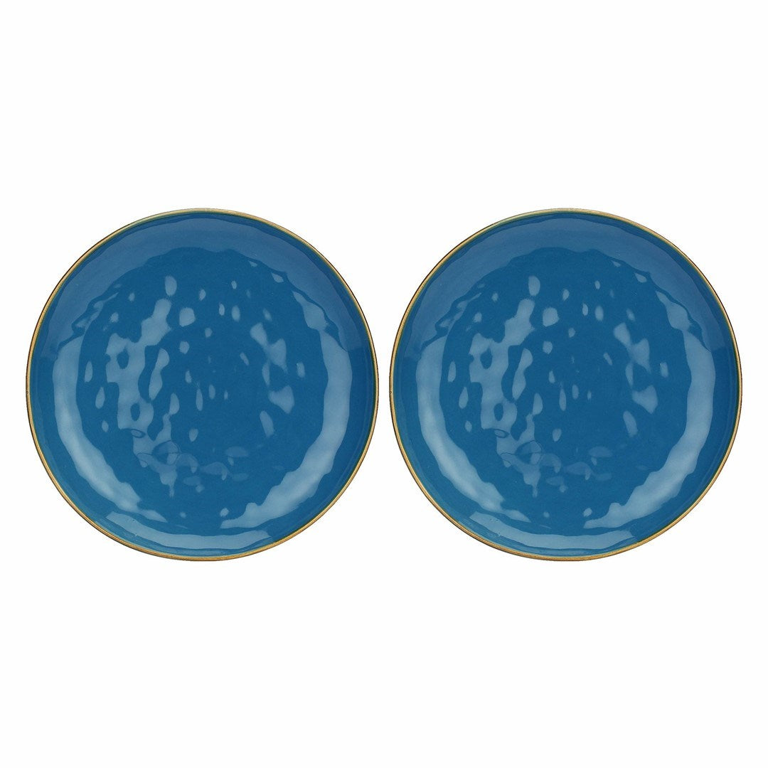 Rose&Tulipani Set of 2 Concerto Blu Avio Round Platters, Navy Blue, 32 cm, R134100006-Z