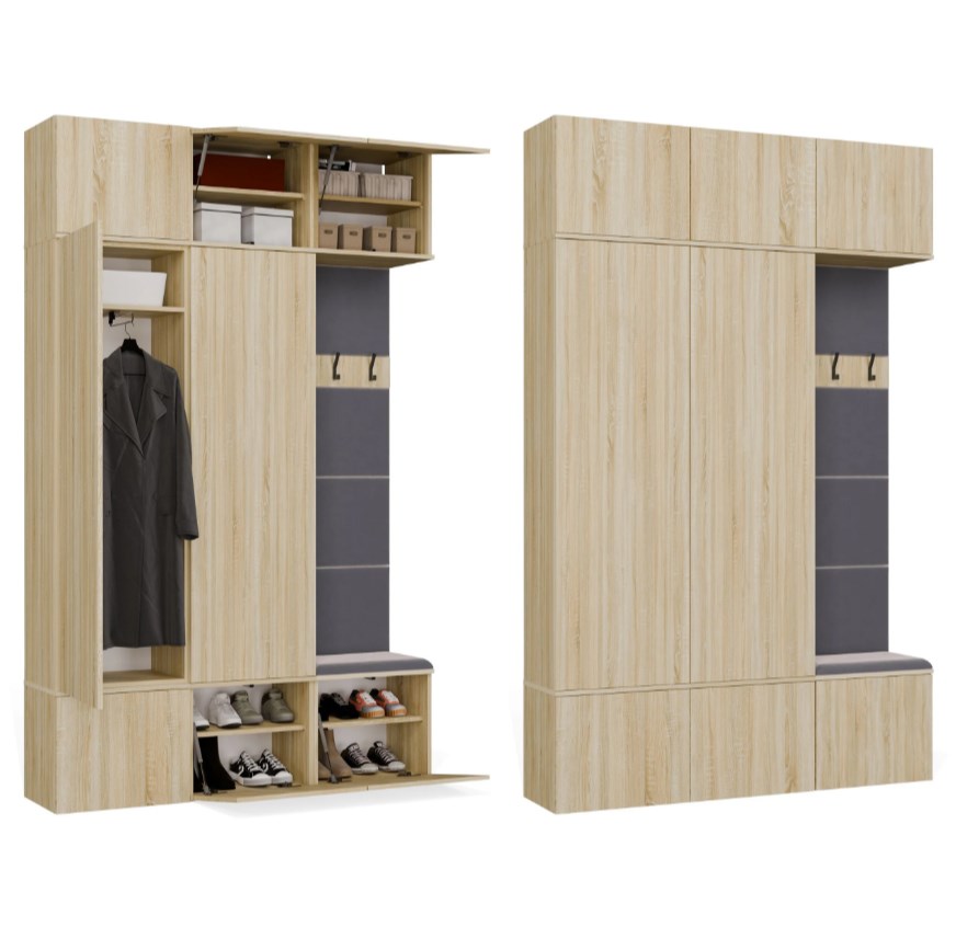HAGA III 2SZ1W Wardrobe – Sonoma Oak
