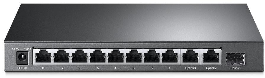 TP-LINK 8-Port 10/100Mbps + 3-Port Gigabit Desktop Switch with 8-Port PoE+ | Model: TL-SL1311MP