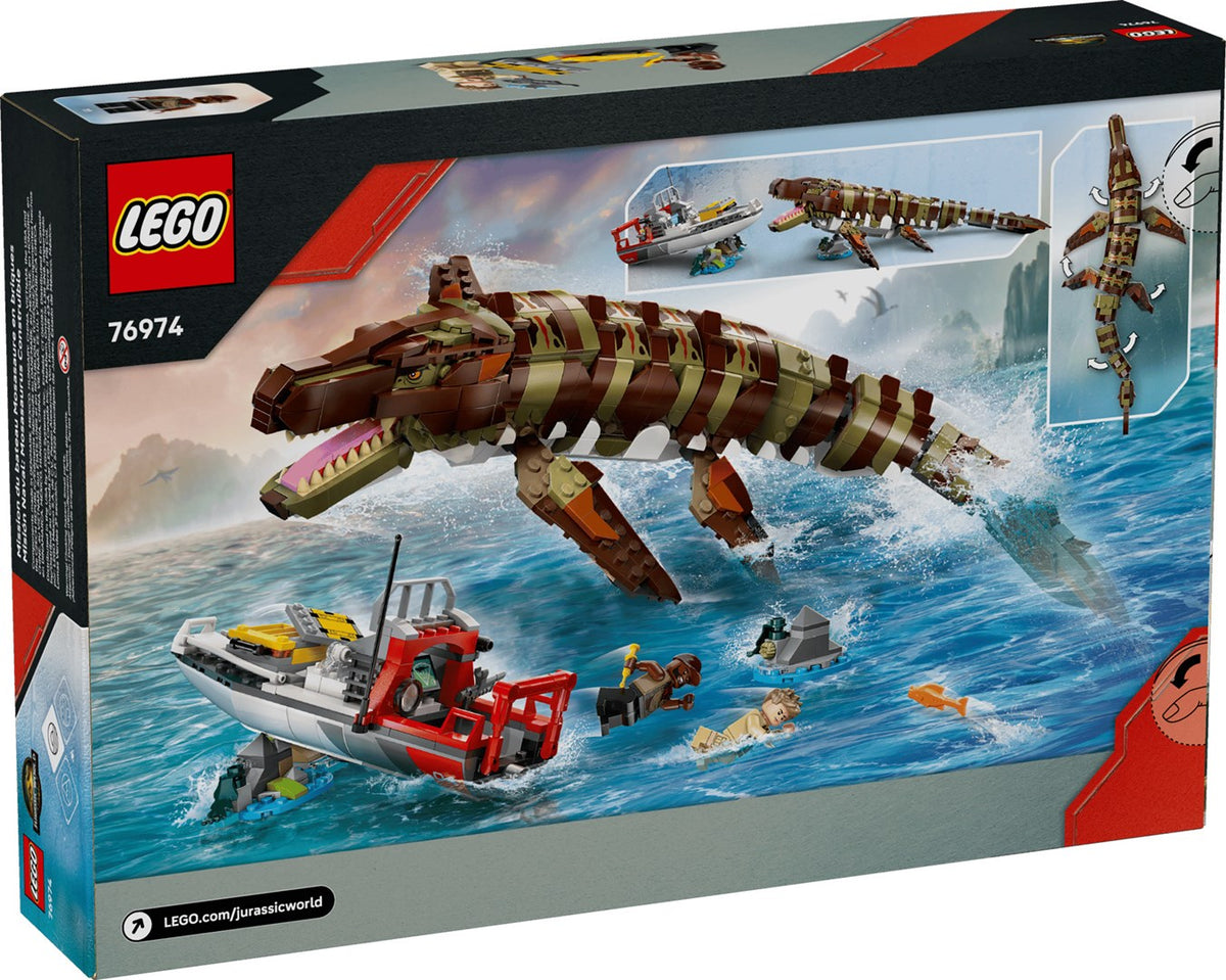 LEGO JURASSIC WORLD 76974 Brick-Built Mosasaurus Boat Mission