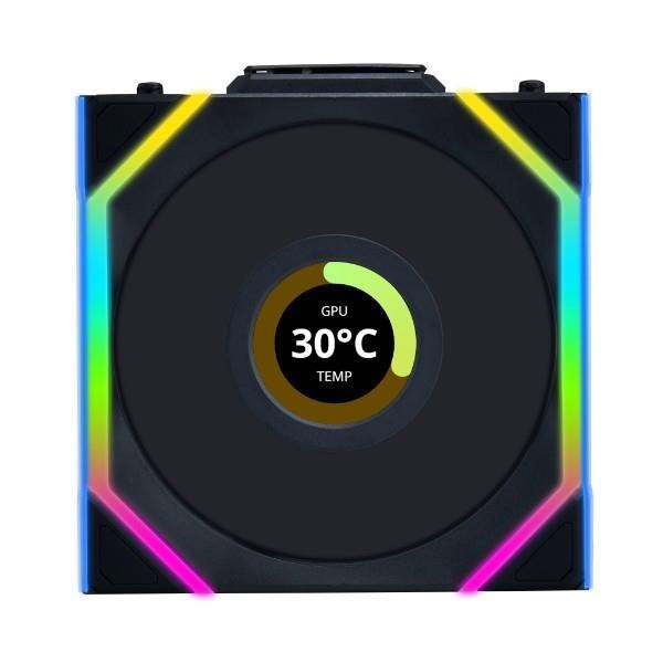 LIAN LI UNI FAN SL Wireless ARGB PWM Fan, 3-Pack, 120 mm, Black, Model LULI-091