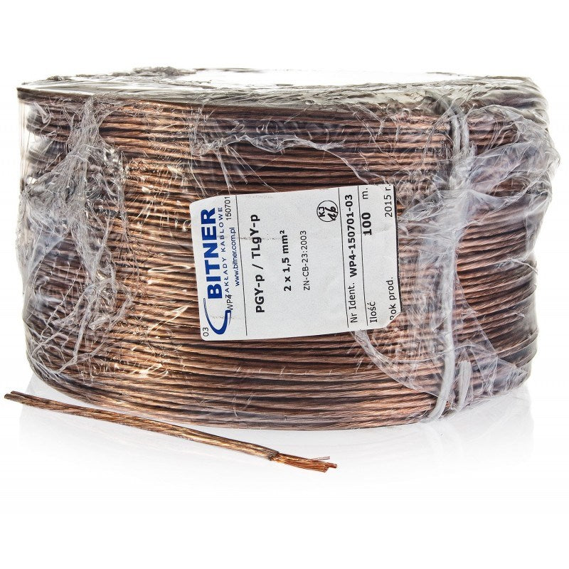 BITNER BiTsound PGY-p (TLgY) Speaker Cable 2x1.5 mm 100 m Roll 2x1.5mm
