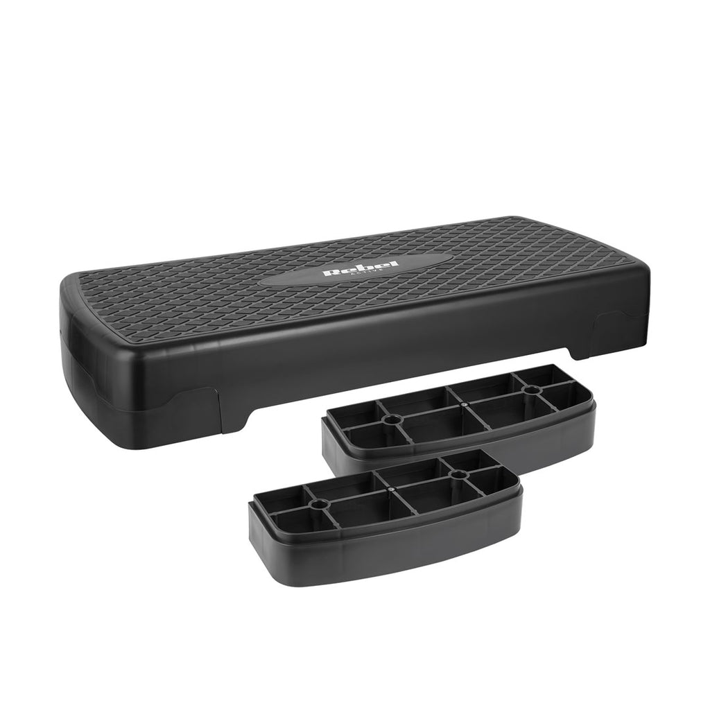 REBEL ACTIVE Fitness Step 2 Levels Black
