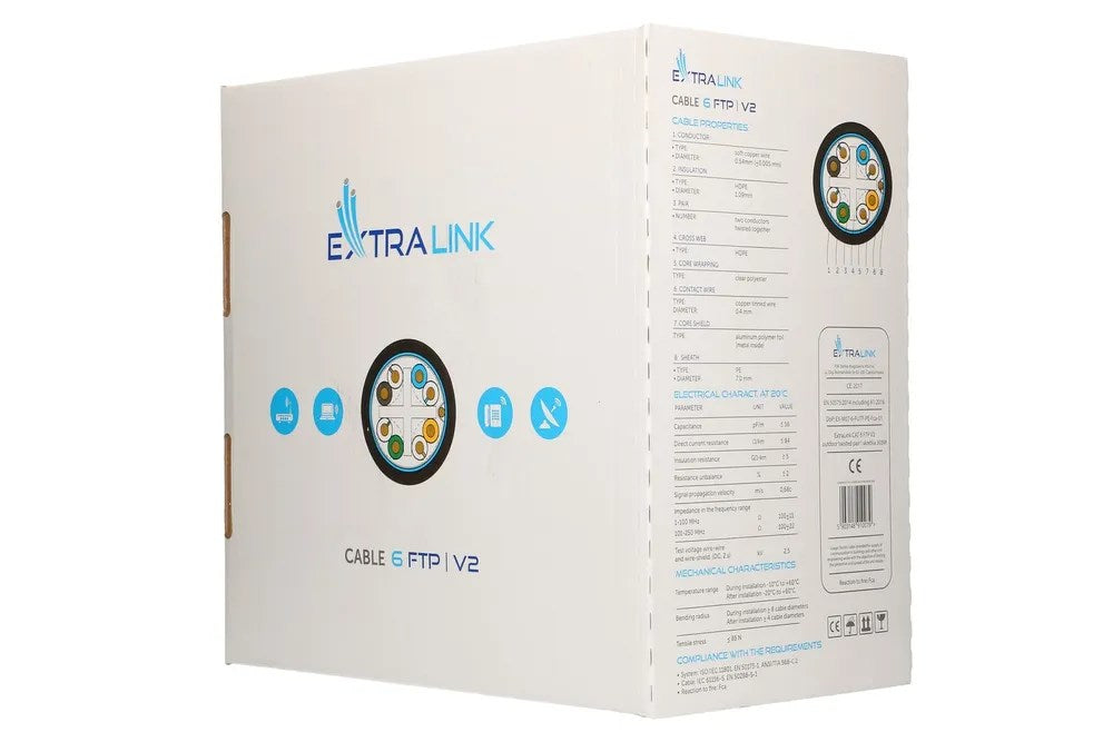 Extralink CAT6 FTP Outdoor Twisted Pair Cable 305 M